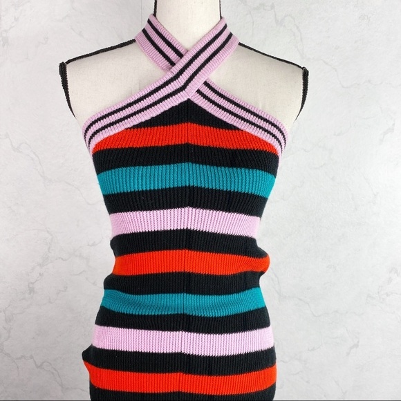 [Urban Outfitters] Hallie Striped Halter Dress - Picture 3 of 8